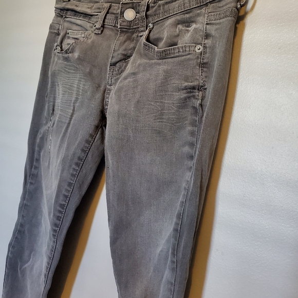 Mossimo Supply Co. Ripped Grey Slim Skinny Jeans - Size 3 - Picture 6 of 8